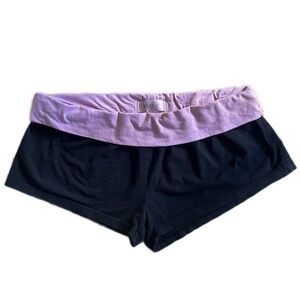 💸SOLD💸 Playboy Women’s Foldover Mini Micro Shorts Y2K Cheeky Yoga Short Size 1X